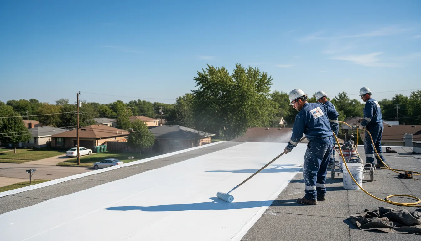 Commercial roof coating in West, MS near me